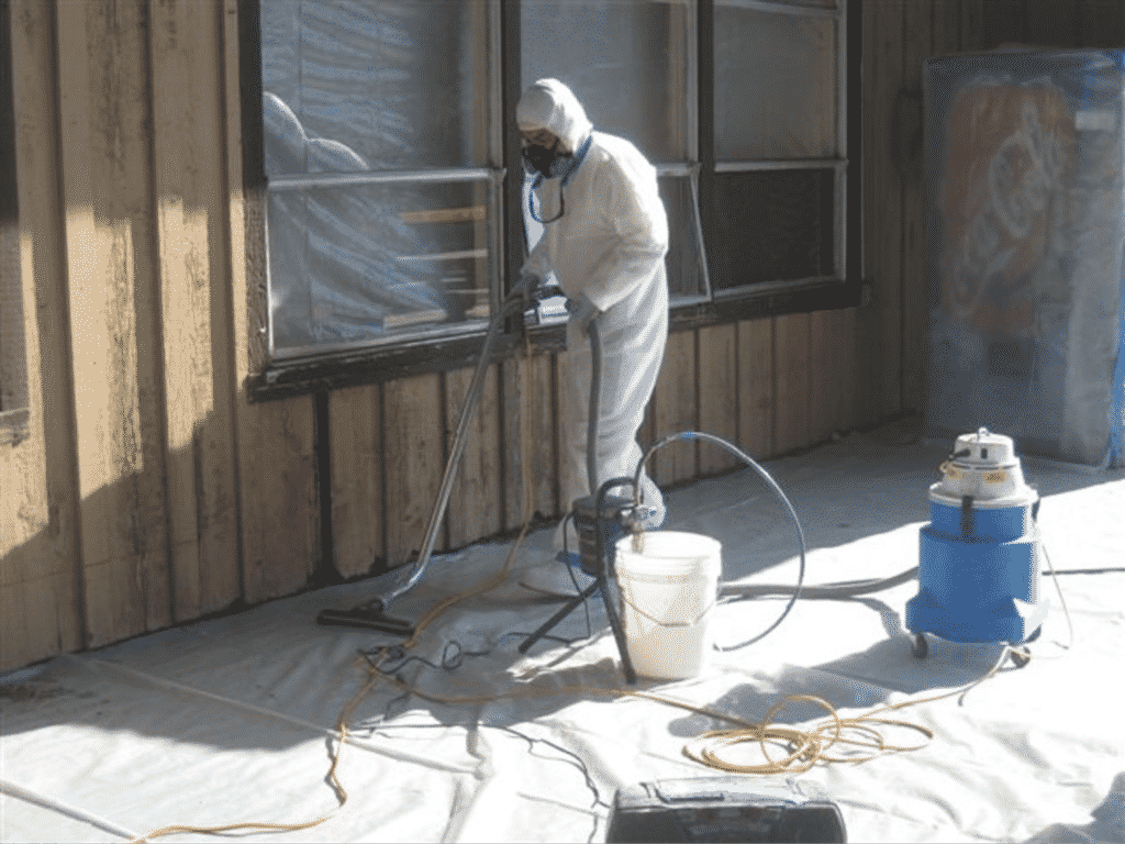 Professional removing lead paint