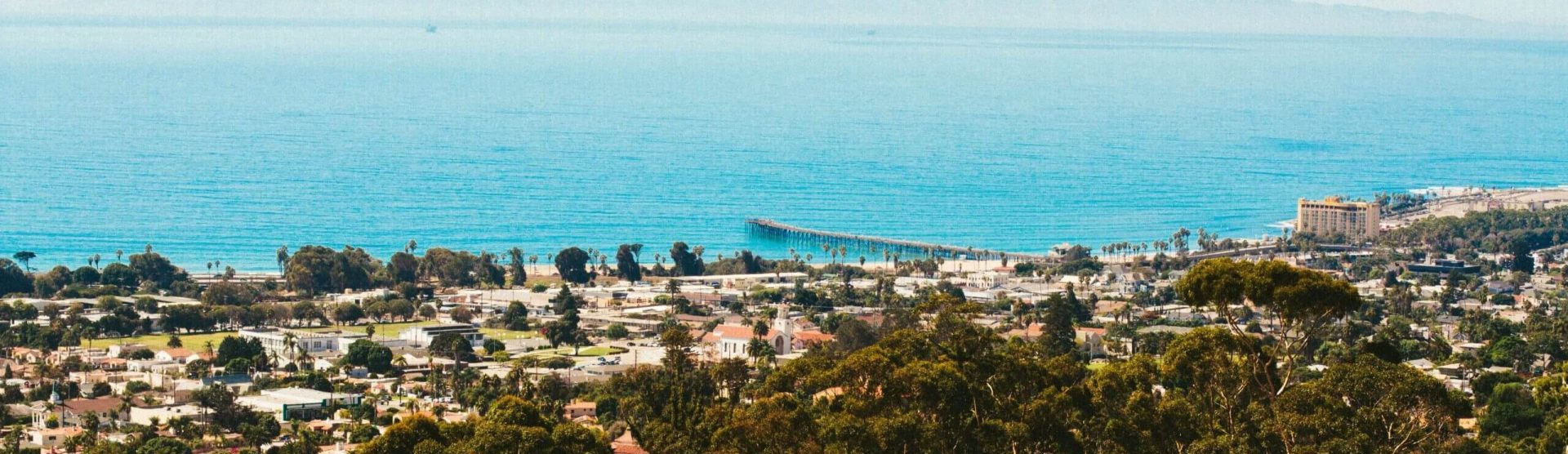 A high view of Ventura beach and the ocean | Asbestos cleaning company in Ventura County