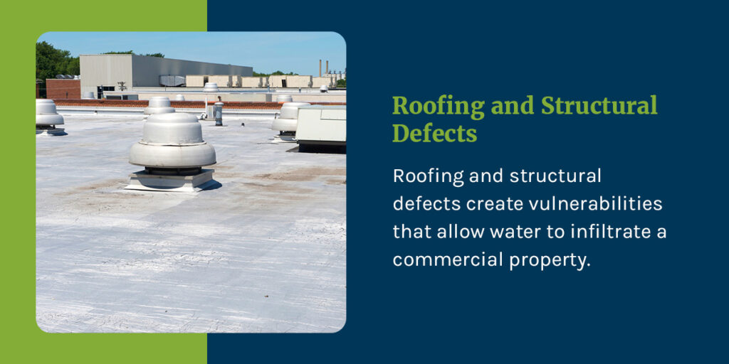 roofing defects from water damage