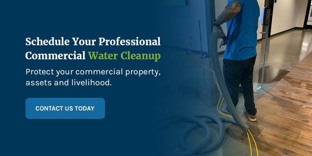commercial water damage clean up