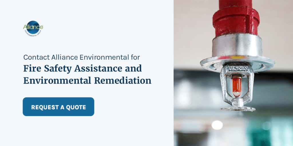 Contact Alliance Environmental for Fire Safety Assistance and Environmental Remediation