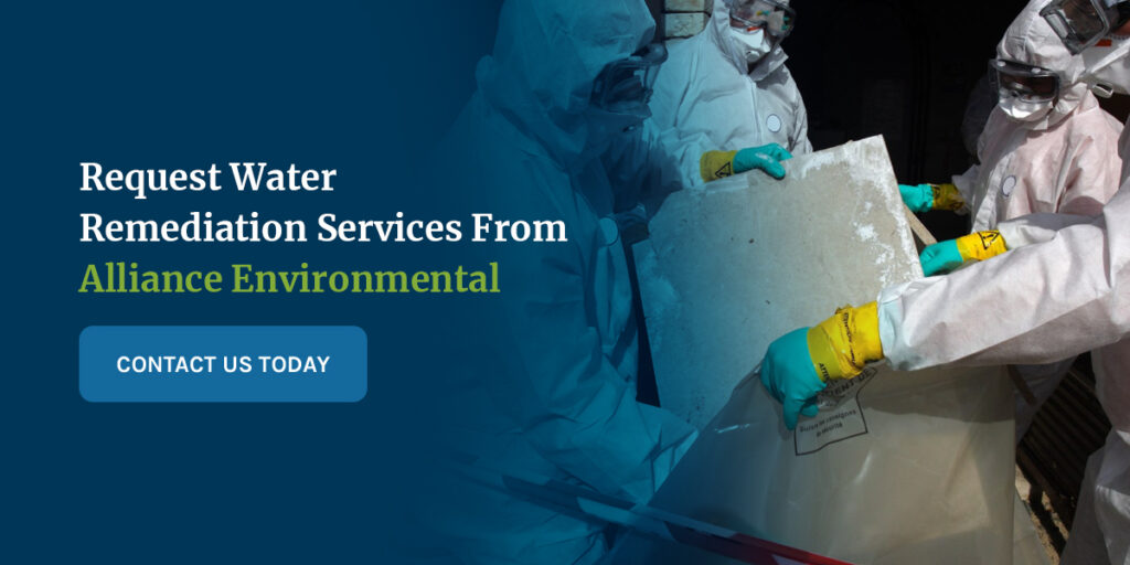 request water remediation services from Alliance Environmental 